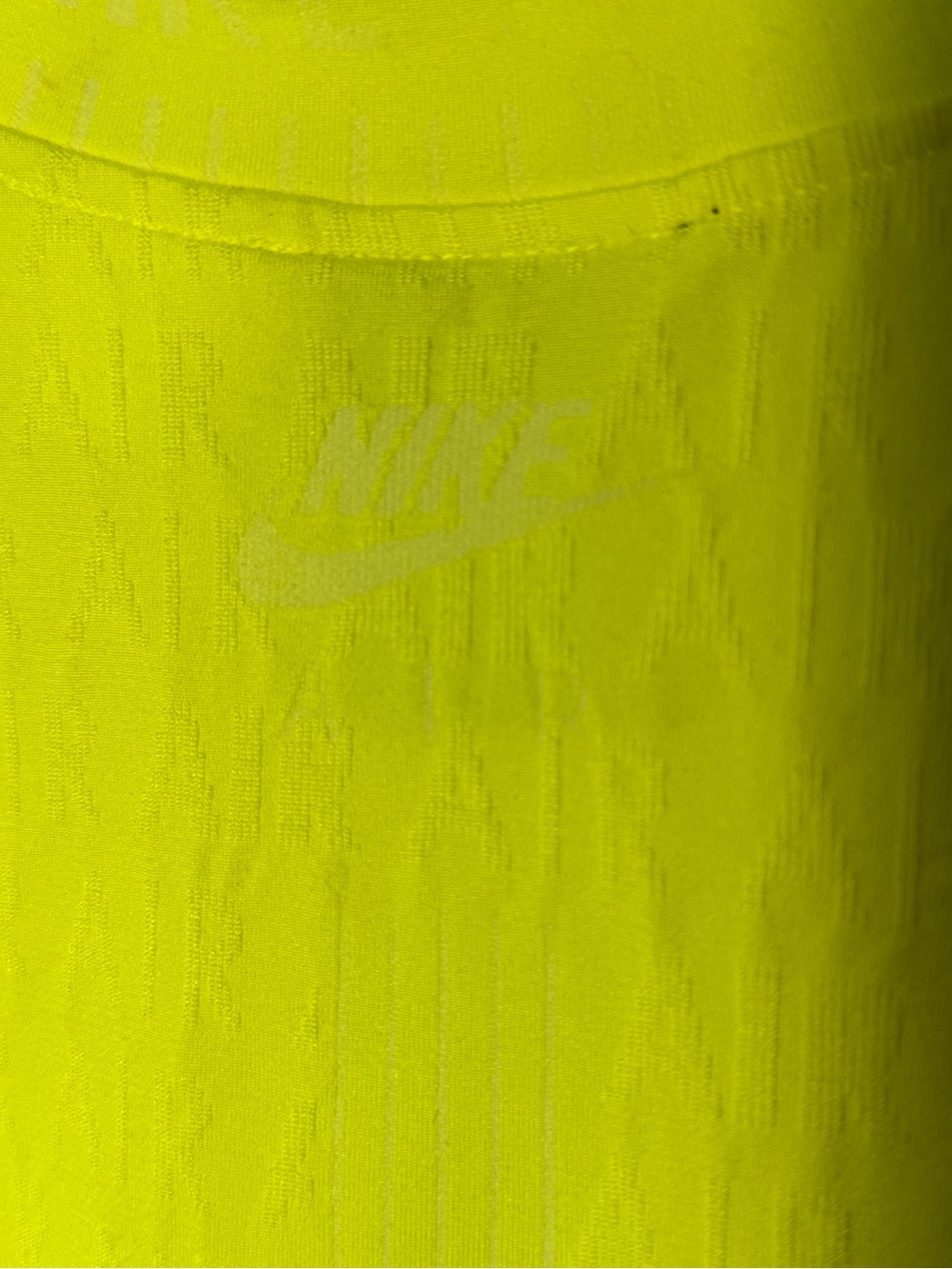 Nike Air Women’s Neon Yellow Seamless Mock Neck  Bodycon Dress with Logo M - Picture 7 of 10